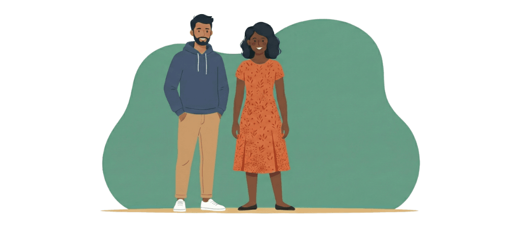 Two professionals using ErgoBot